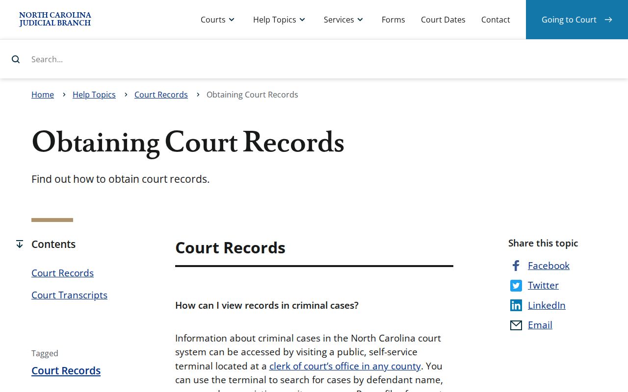 Davidson County court case records terminal and courthouse records access information