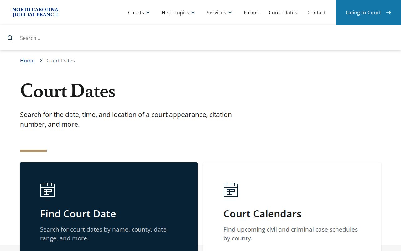 Davidson County court schedule Court Dates search and calendar links