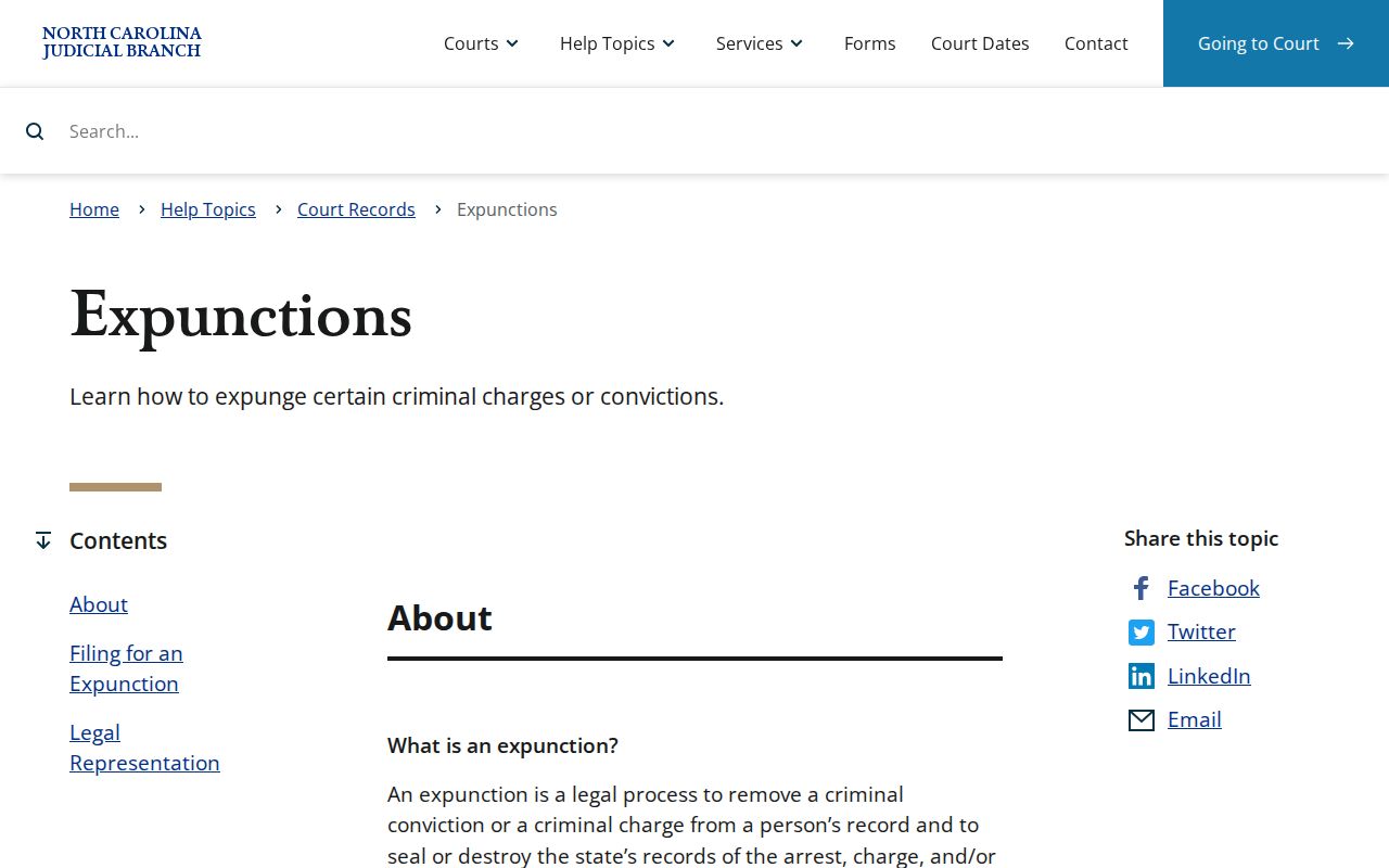Davidson County criminal court docket record source on expunction petitions