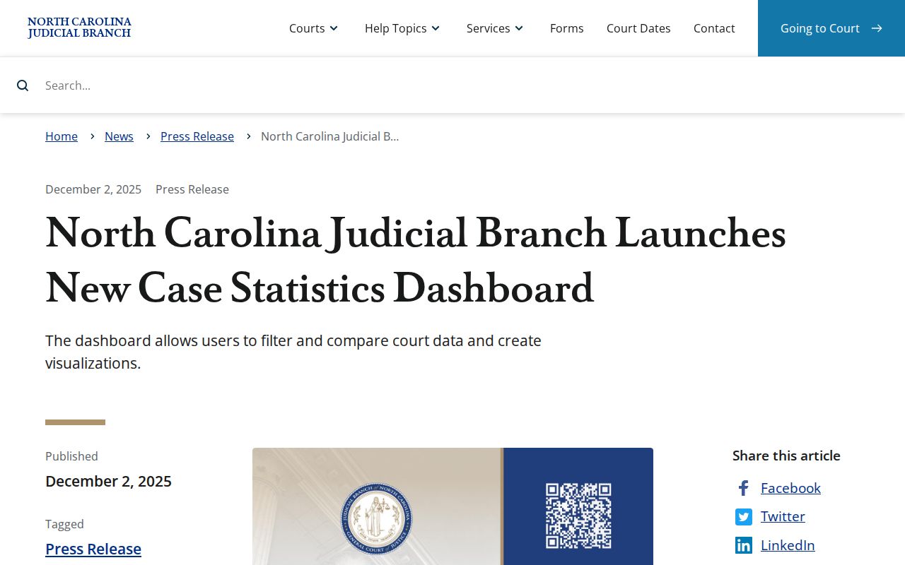 Davidson County docket search Case Statistics Dashboard announcement