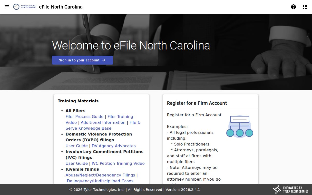 Davidson County docket search File and Serve filing interface