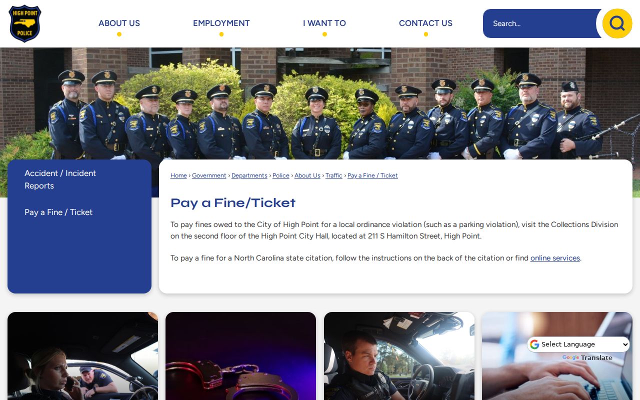 High Point court records city ticket and state citation routes