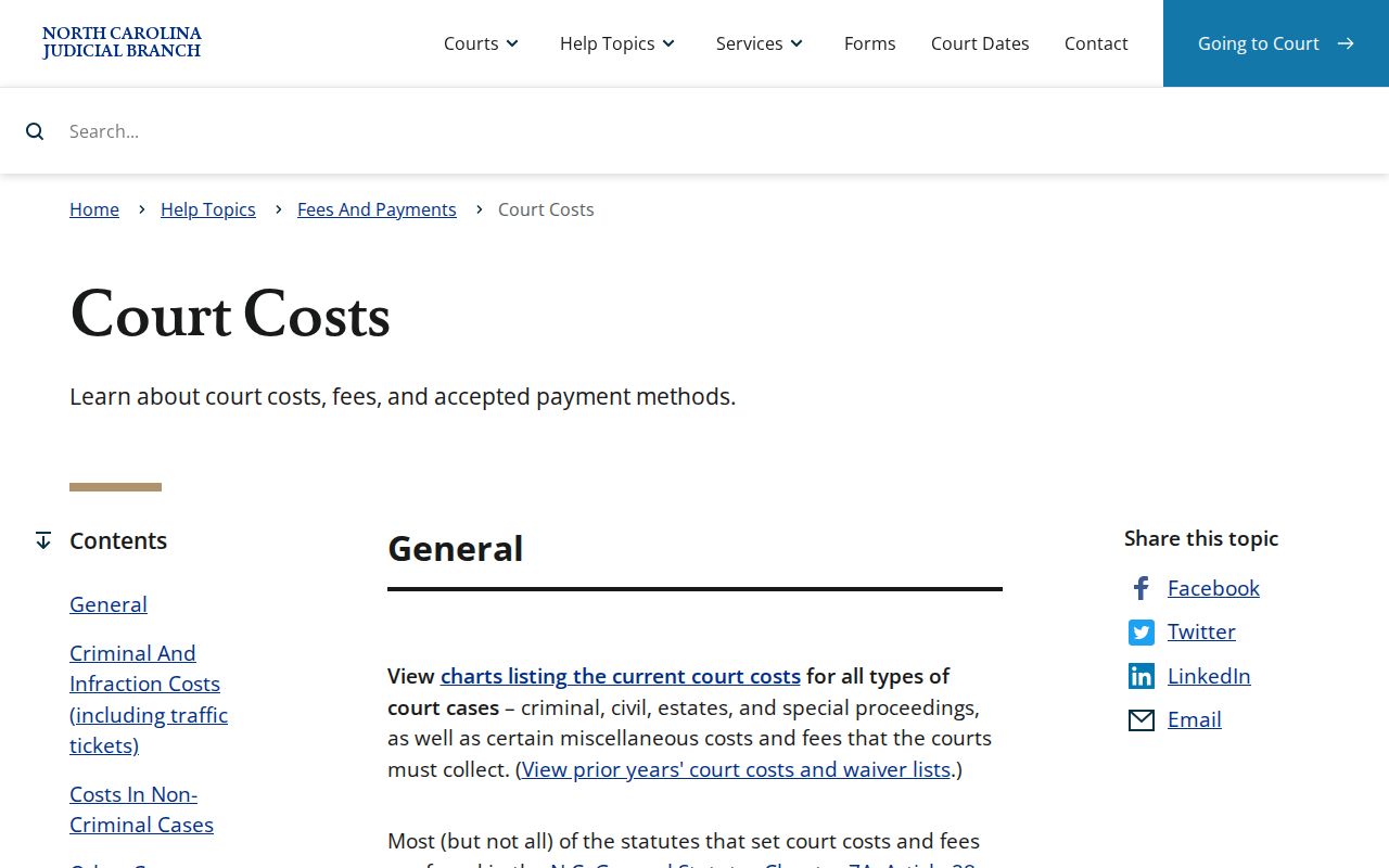 Davidson County traffic court records online court cost payment information